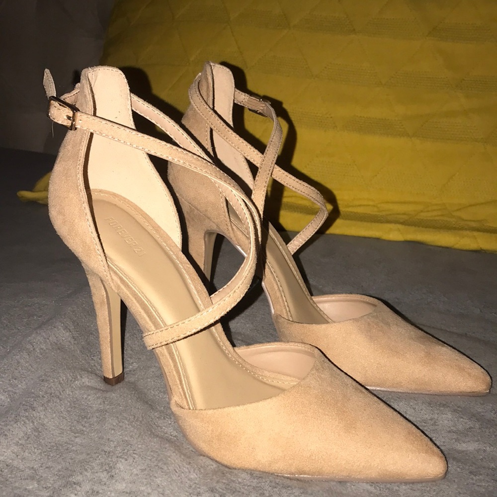 Strapy nude heels!